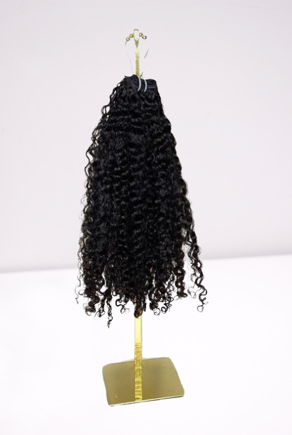 Coiled Curl Weft Extensions for Natural Hair Volume